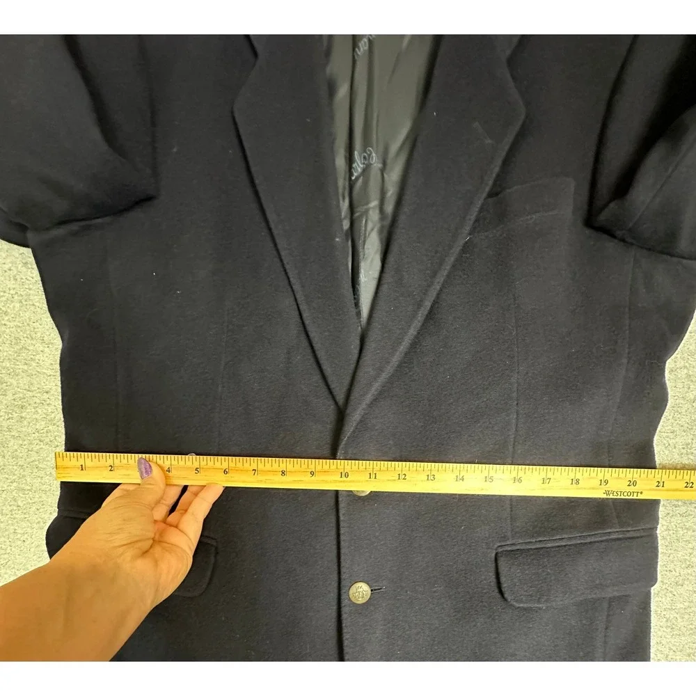 Carlo Boscani 100% Cashmere Blazer 44R Navy Blue Made in Ireland Button Crest